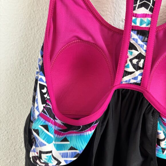 Womens Tankini Large Black Swimwear Modest Beach Seaside - Picture 4 of 5